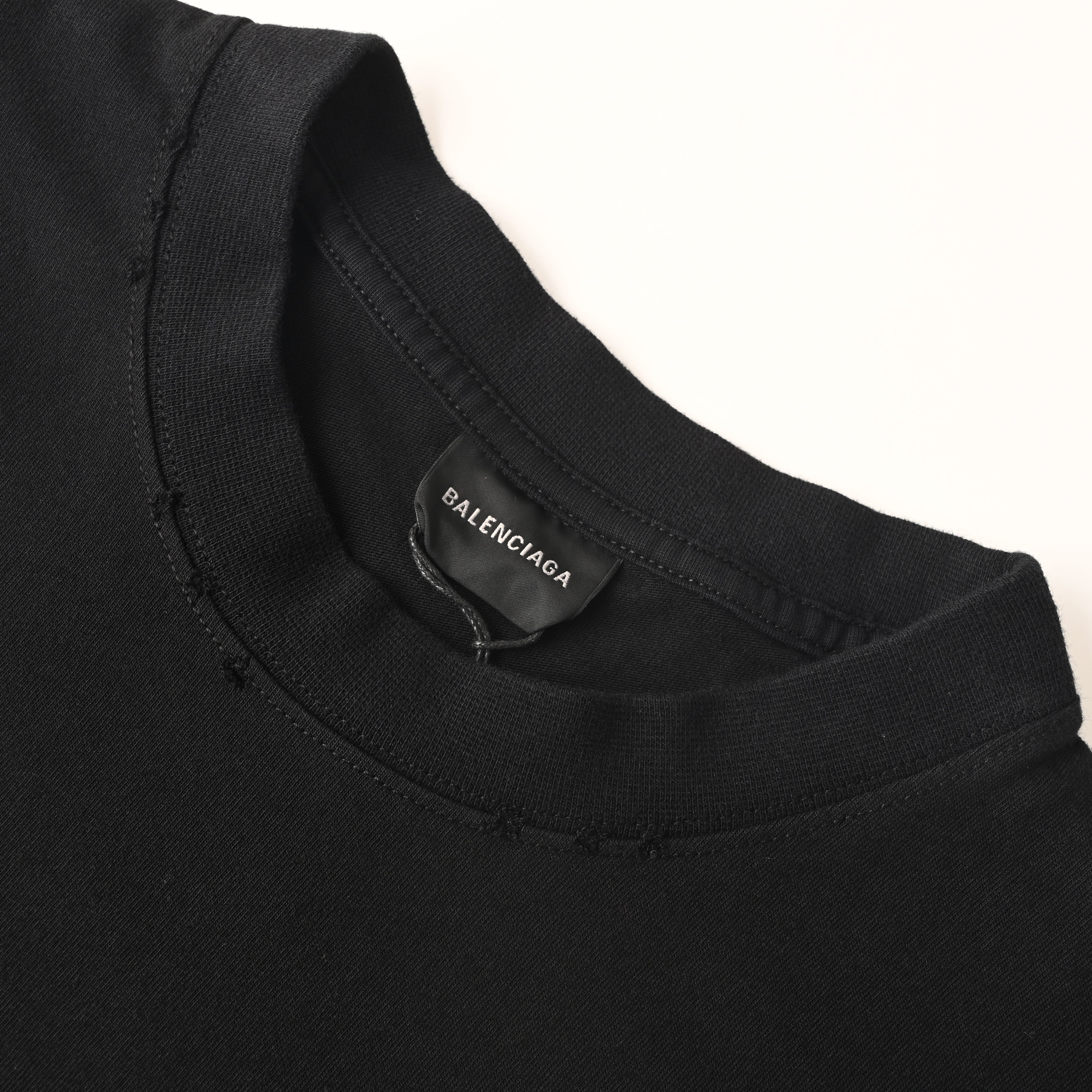 Balenciaga Logo Cotton Jersey T-Shirt