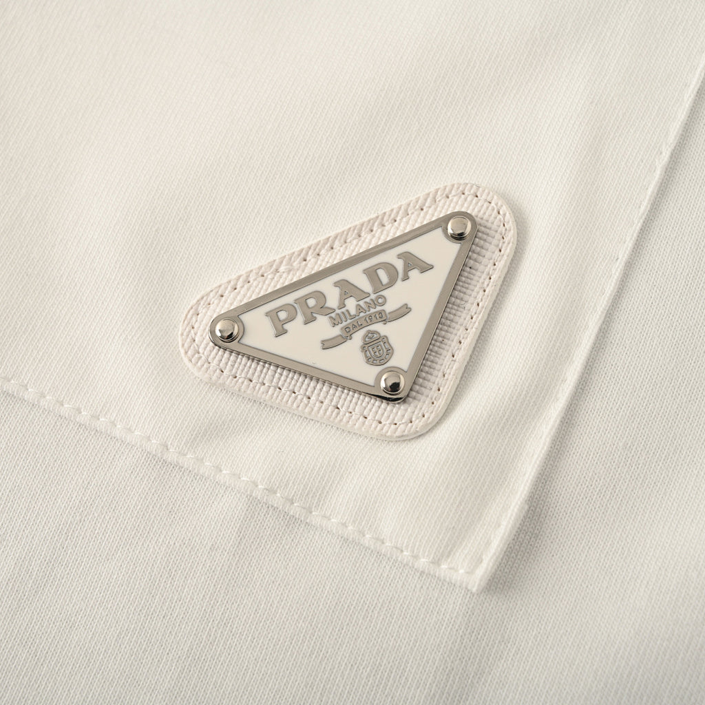 Prada Short-Sleeve T-Shirt – Luxury Cotton Crewneck
