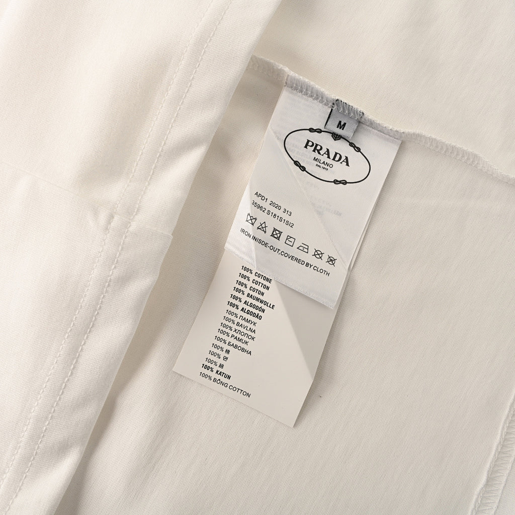 Prada Short-Sleeve T-Shirt – Luxury Cotton Crewneck