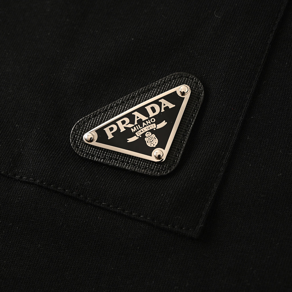 Prada Short-Sleeve T-Shirt – Luxury Cotton Crewneck