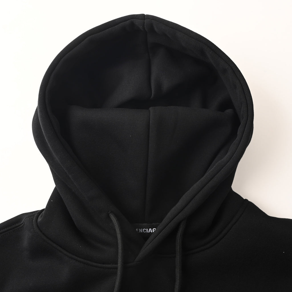 Balenciaga Logo-Embroidered Oversized Cotton Hoodie