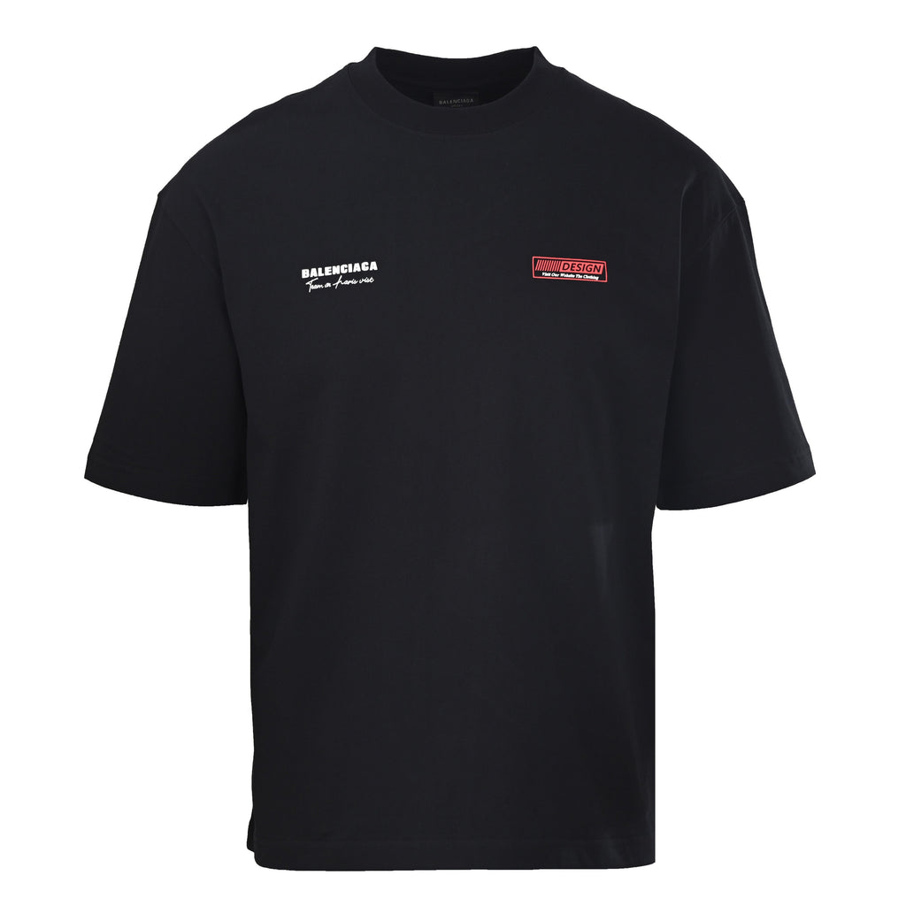 Balenciaga Logo Cotton Jersey T-Shirt