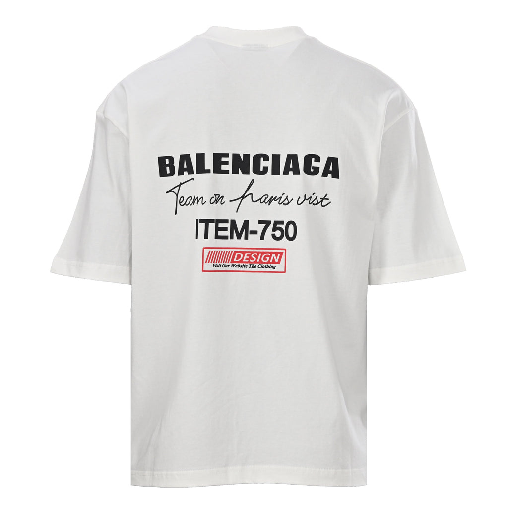 Balenciaga Logo Cotton Jersey T-Shirt