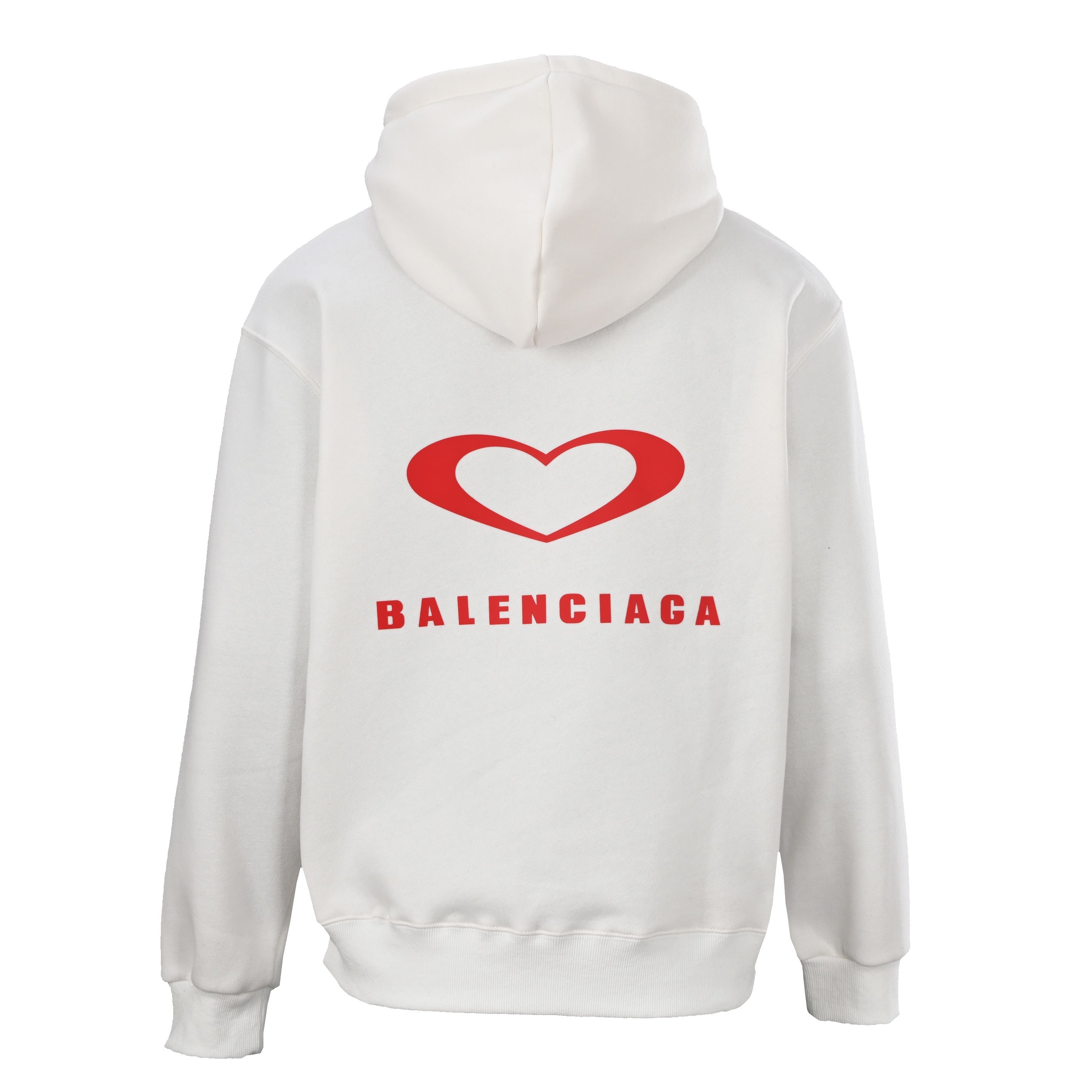 Balenciaga Large-Scale Logo Print Cotton Jersey Hoodie