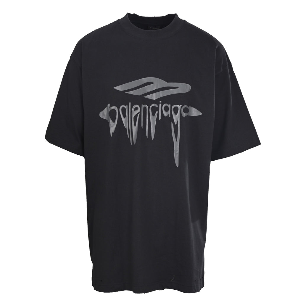 Balenciaga Logo Cotton Jersey T-Shirt