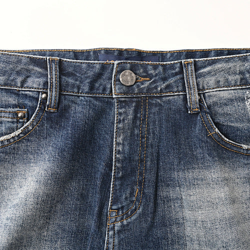 Louis Vuitton Logo-Print Denim Jeans