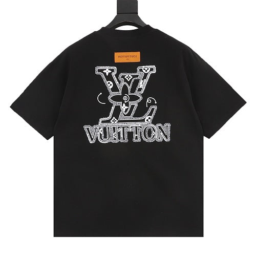Louis Vuitton 26SS Front & Back LV Logo Embroidered T-Shirt