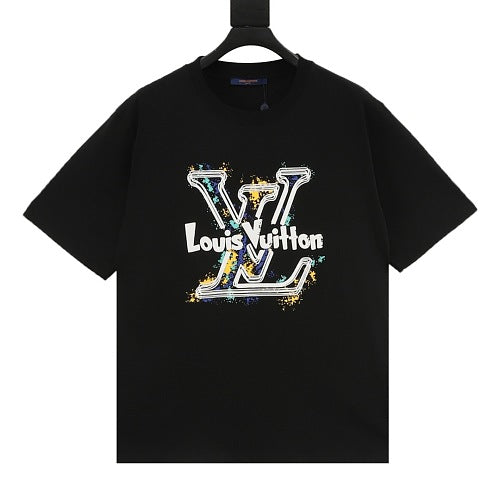 Louis Vuitton SS26 Graffiti Oversized LV Logo Print T-Shirt